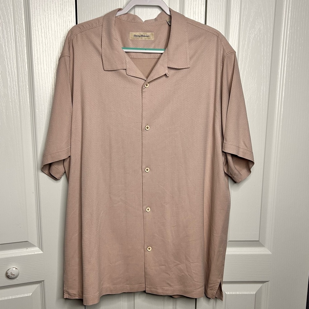 Tommy Bahama‎ Tropic Isles Collared Button Down Short Sleeve Shirt Silk XXXL